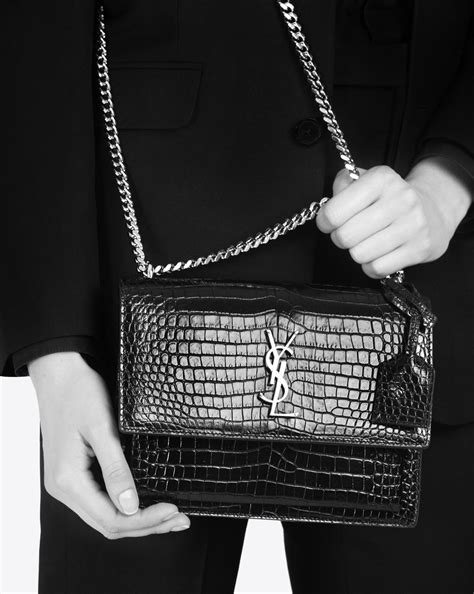 Ysl croc bag 